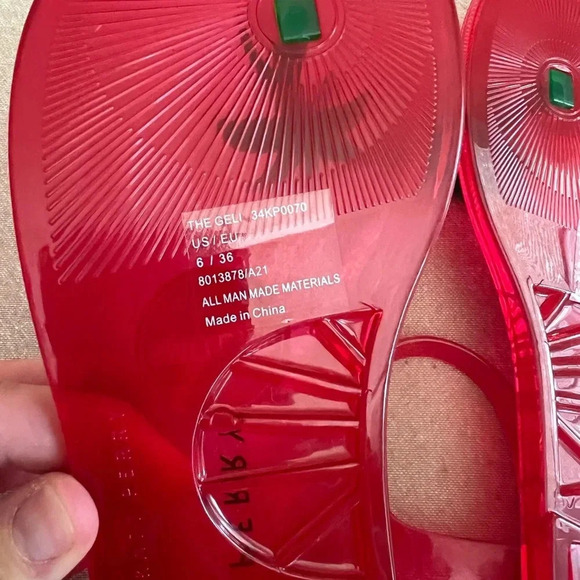 Katy Perry The Geli Sandal Red with Palm Tree NEW Size 6 - Picture 8 of 9